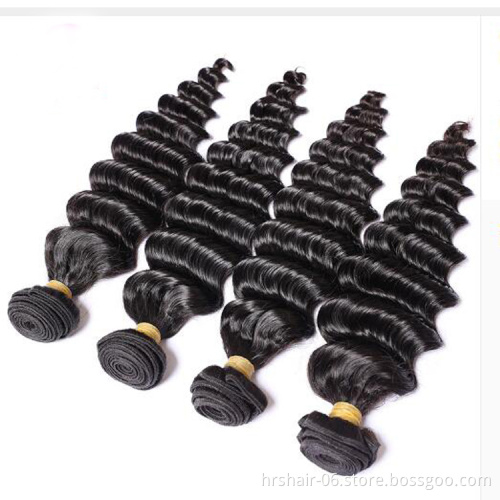 Factory Wholesale Cuticle Aligned Peruvian Loose Deep Wave Virgin Hair Bundles With Closure Cheap Hair Bundles